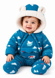 Baby Sherpa Lined Water Repellent Snowsuit with Hood
