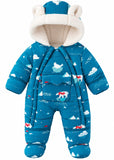 Baby Sherpa Lined Water Repellent Snowsuit with Hood