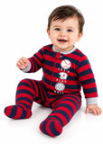 Baby Sports Blue Print Footed Sleepsuits – Pack of 4