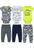 Unisex Baby Bodysuit and Trousers Set – 6 Pieces