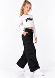 Girls Long Sleeve Top and Cargo Trousers Set