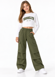 Girls Long Sleeve Top and Cargo Trousers Set