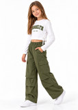 Girls Long Sleeve Top and Cargo Trousers Set