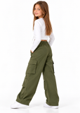 Girls Long Sleeve Top and Cargo Trousers Set
