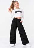 Girls Long Sleeve Top and Cargo Trousers Set