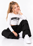 Girls Long Sleeve Top and Cargo Trousers Set