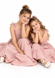 JiAmy Girls Spaghetti Strap Smocked Summer Dress – 5–13 Years