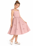 JiAmy Girls Spaghetti Strap Smocked Summer Dress – 5–13 Years