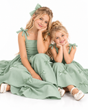 JiAmy Girls Spaghetti Strap Smocked Summer Dress – 5–13 Years