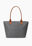 KALIDI Bluegrey Large Nylon Tote Bag for Women with Zip – Waterproof Lightweight Shoulder Handbag
