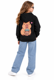 Girls Capybara Boba Tea Hoodie – Cute Pullover Sweatshirt 8–12 Years