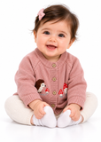 Baby & Toddler Unisex Knitted Cardigan – Mushroom & Hedgehog Sweater