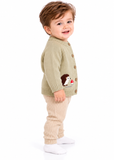 Baby & Toddler Unisex Knitted Cardigan – Mushroom & Hedgehog Sweater