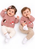 Baby & Toddler Unisex Knitted Cardigan – Mushroom & Hedgehog Sweater