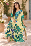 Women’s Multicolour Boho Maxi Kaftan Beach Cover-Up – One Size