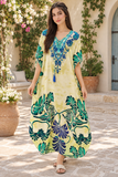 Women’s Multicolour Boho Maxi Kaftan Beach Cover-Up – One Size