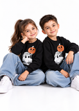 Kids Unisex Shark Print Sweatshirt – Cotton Crew Neck Jumper 1–7 Years