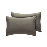 Easy-Care Non-Iron Percale Pillow Cases in Grey | Divine Textiles (Pair of 2)