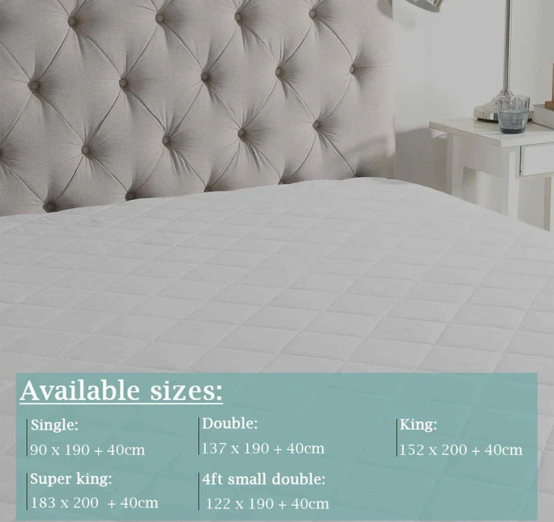 Extra Deep Quilted Waterproof Mattress Protector Fitted Bed Cover