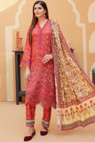 Munira Digital Embroidered Linen 3 Piece Suit MSL113