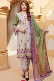 Munira Digital Embroidered Linen 3 Piece Suit MSL114