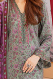 Munira Digital Embroidered Linen 3 Piece Suit MSL115