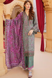 Munira Digital Embroidered Linen 3 Piece Suit MSL115