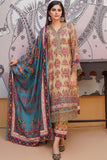 Munira Digital Embroidered Linen 3 Piece Suit MSL118