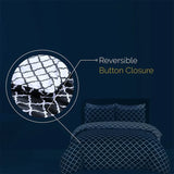 Spades Printed Black Duvet Cover Set - 100% Cotton for a Stylish Bed