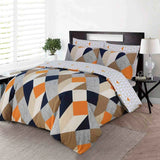 Pure Cotton Printed Duvet Cover Set - Premium Quality - Geometric 3D