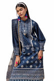 Gul Ahmed 3PC Unstitched Printed Lawn Suit with Zari Stripe Dupatta ST-42001