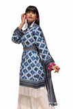 Gul Ahmed 3PC Unstitched Printed Lawn Suit with Zari Stripe Dupatta ST-42004