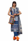 Gul Ahmed 3PC Unstitched Printed Lawn Suit with Zari Stripe Dupatta ST-42009