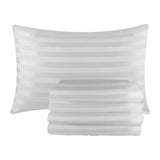 Pillow Cases Pack of 4 | Satin Striped | Brushed Microfibre | 50x75 cm
