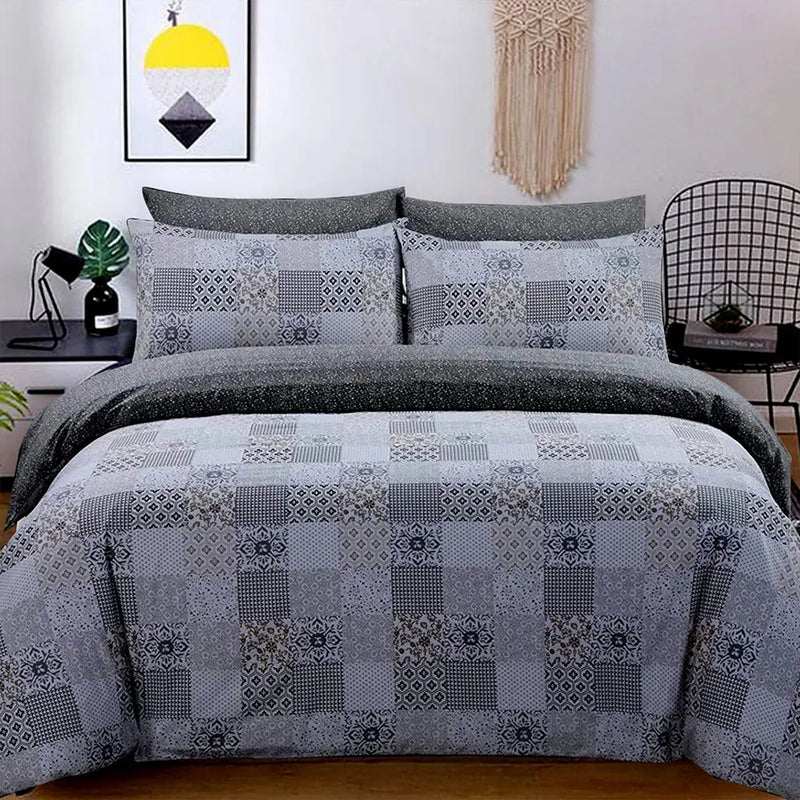 Soft Cotton Quilted Duvet Cover Set - Marrocoas Printed Reversible