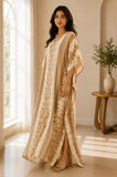 Women’s Cotton Floral Kaftan Maxi Dress – Boho Kimono Beach and Swimsuit Cover-Up