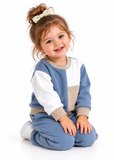 Toddler Unisex Contrast Sweatshirt and Joggers Tracksuit Set