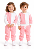 Toddler Unisex Contrast Sweatshirt and Joggers Tracksuit Set