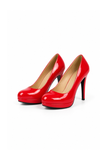 Red Patent Round Toe High Heel Court Shoes – G-925