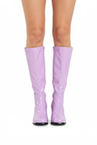 Ladies Womens Fancy Dress Party GO GO Boots 1960s & 1970s Baby Pink GoGo boots