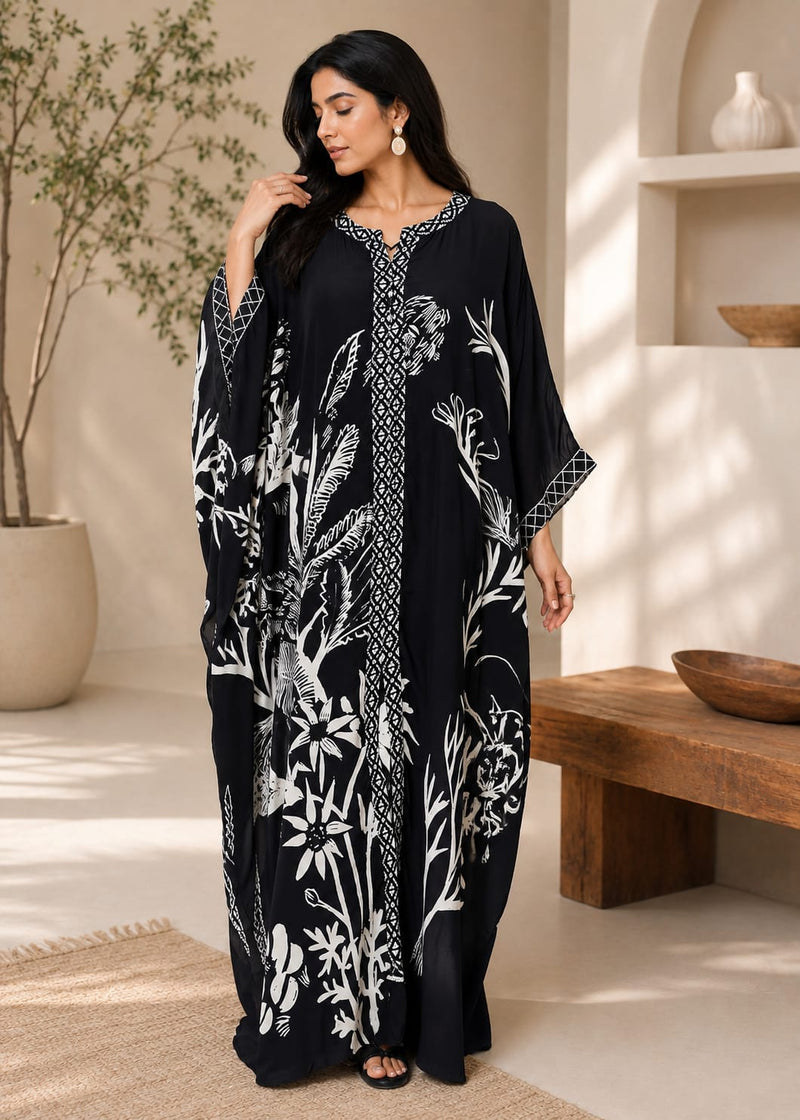 Women’s Boho Long Maxi Kaftan Beach Cover-Up Dress