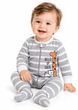 Baby Blue Jungle Print Footed Sleepsuits – Pack of 4