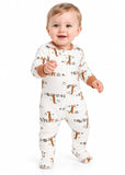 Baby Blue Jungle Print Footed Sleepsuits – Pack of 4