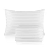 Pillow Cases Pack of 4 | Satin Striped | Brushed Microfibre | 50x75 cm