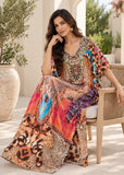 Women's Brown Tiger Print Cotton Maxi Kaftan Beach Dress