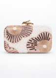 Women’s Beaded Rhinestone Evening Clutch Bag with Chain