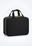 Women's Black Hanging Toiletry Bag | Waterproof Travel Makeup Organiser with Hook & Multiple Compartments