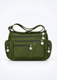 Women's Green Waterproof Nylon Crossbody Bag