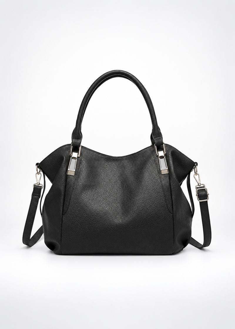Women’s Soft Faux Leather Hobo Tote Bag with Crossbody Strap
