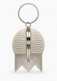 Womens Sparkling Crystal Fringed Ball Shape Party Bag
